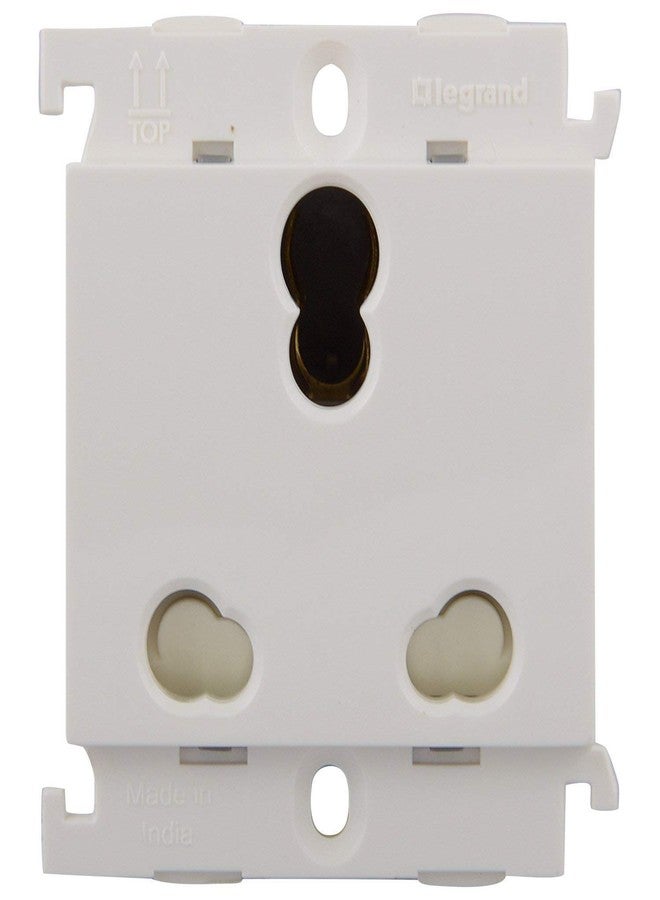 Legrand Mylinc Polycarbonate 16A 3 Pin Multi Socket 675555 (White) - Image 1